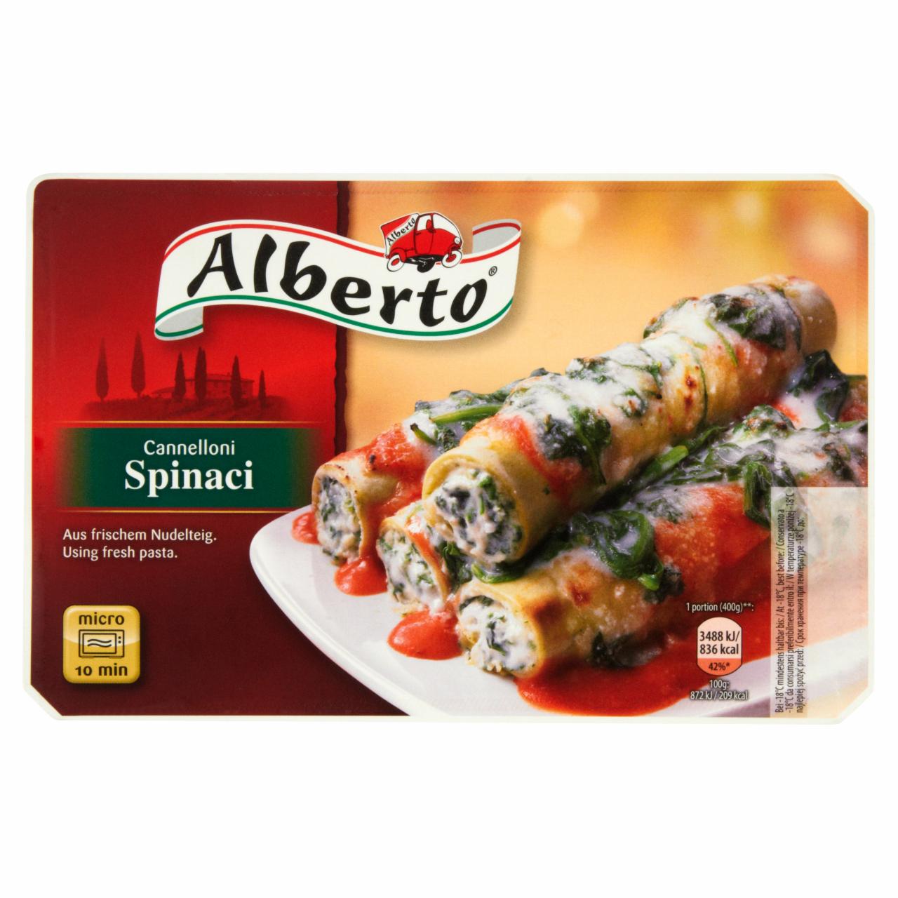 Zdjęcia - Alberto Rurki makaronowe cannelloni z serem i szpinakiem 400 g