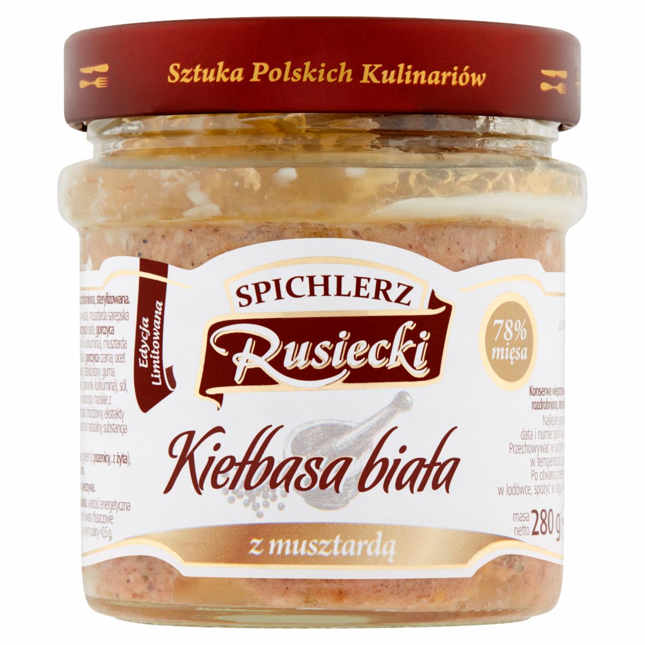 Zdjęcia - Spichlerz Rusiecki Kiełbasa biała z musztardą 280 g