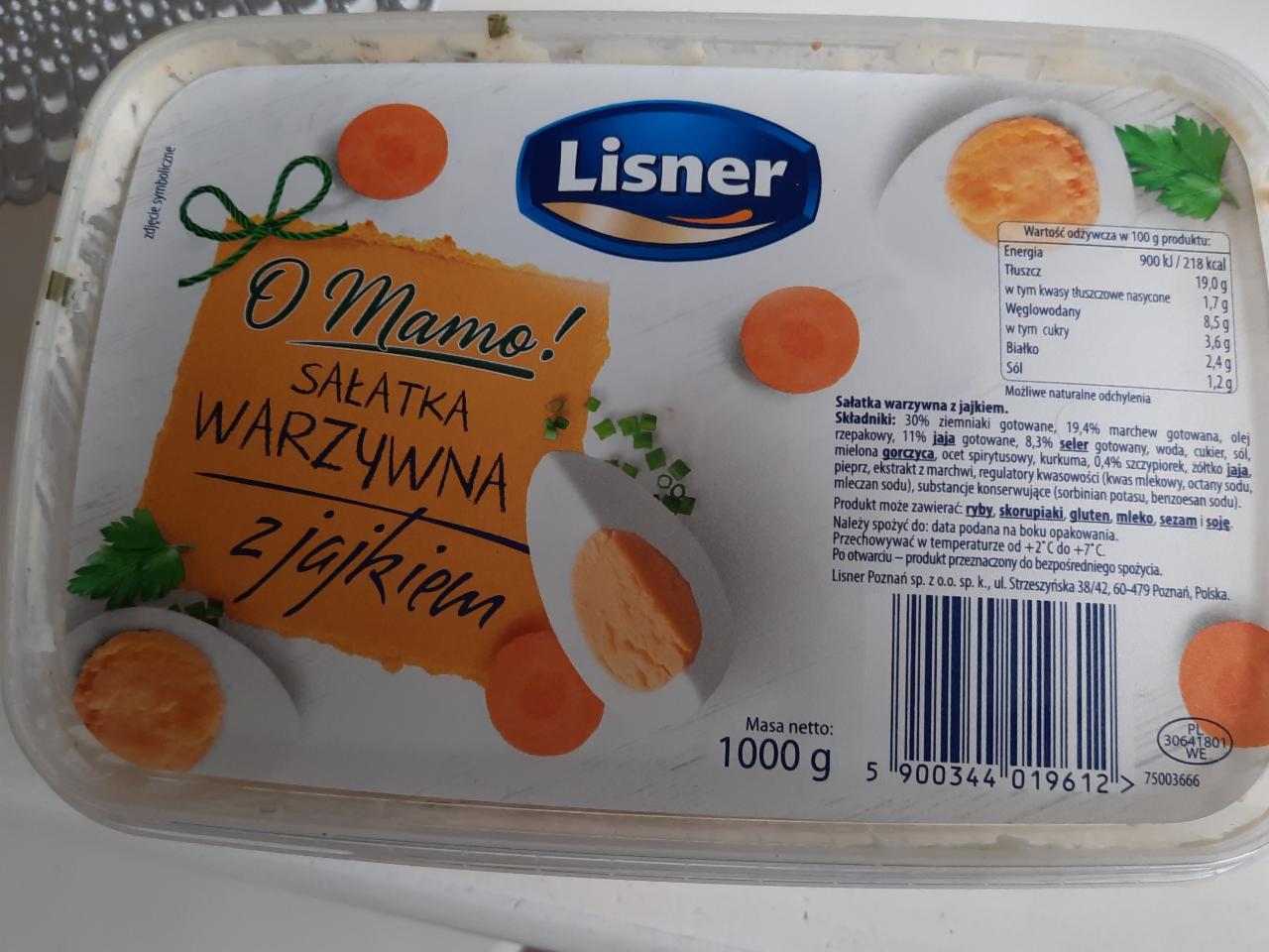 Zdjęcia - O mamo sałatka warzywna z jajkiem Lisner 1000g