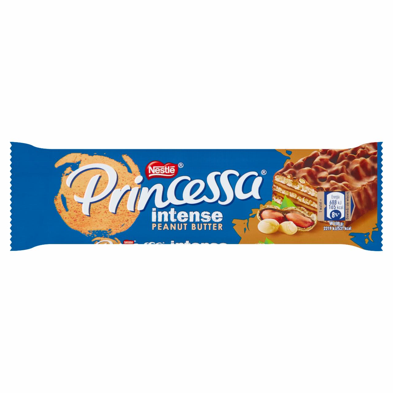 Zdjęcia - Princessa Intense Peanut Butter Wafel z kremem arachidowym warstwą czekolady deserowej 31 g