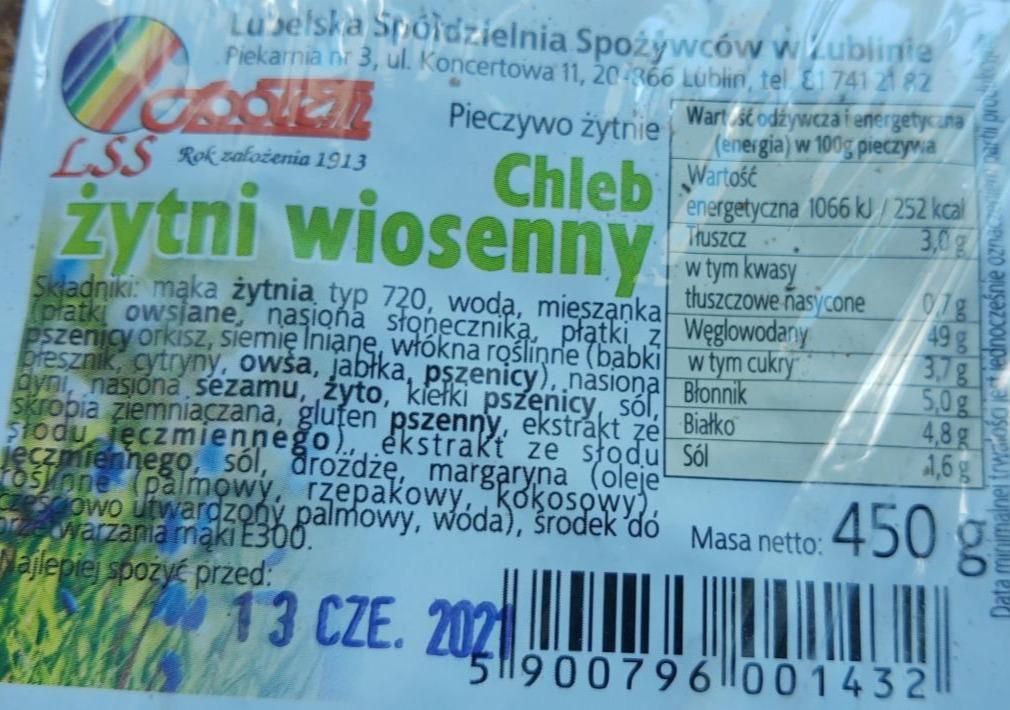 Zdjęcia - Społem chleb żytni wiosenny