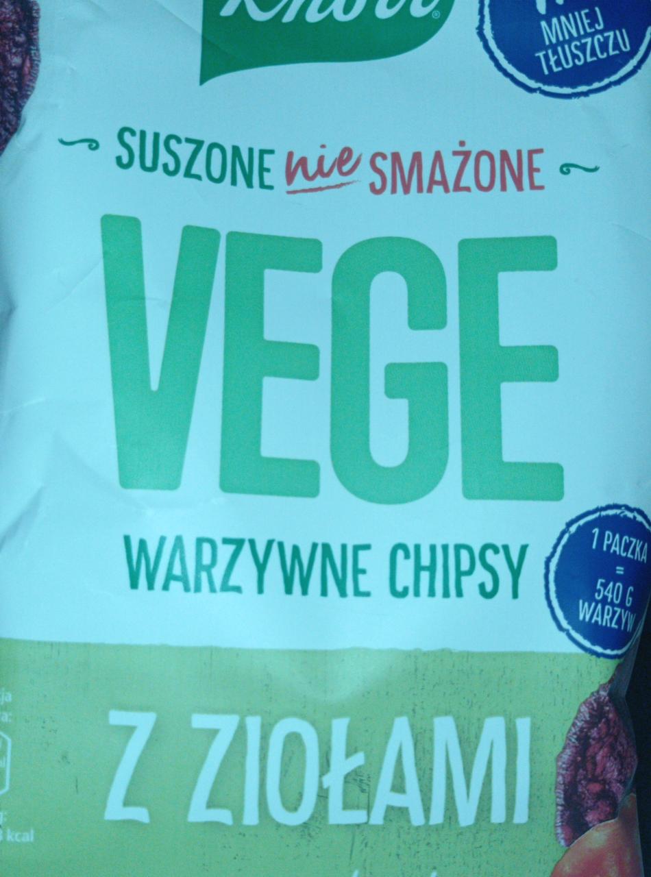 Zdjęcia - Knorr vege warzywne chipsy z ziołami