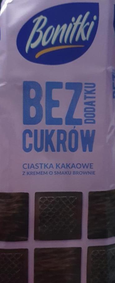 Zdjęcia - Ciastka kakaowe z kremem o smaku brownie bez dodatku cukrów Bonitki