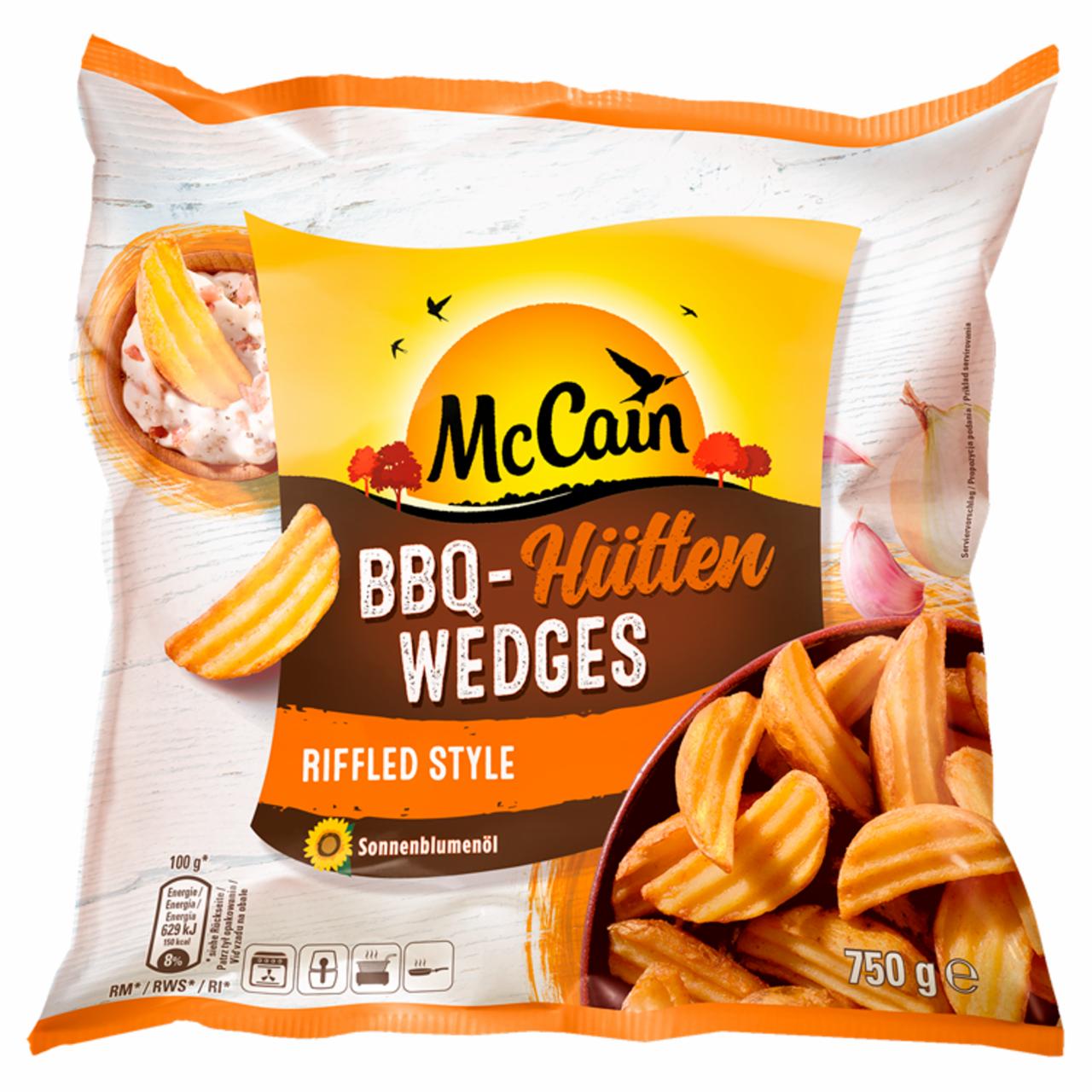 Zdjęcia - McCain Hütten Wedges Cząstki ziemniaczane ze skórką o smaku barbecue 750 g