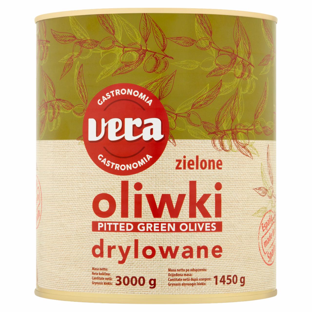 Zdjęcia - Vera Gastronomia Oliwki zielone drylowane