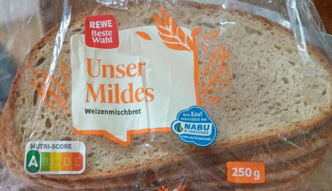 Zdjęcia - Unser mildes weizenmischbrot Rewe beste wahl