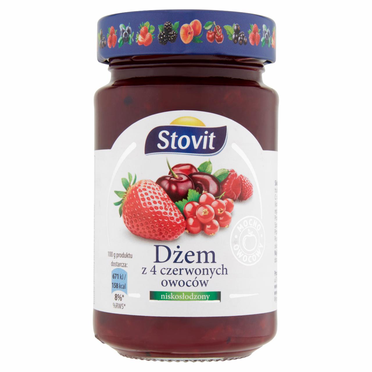 Zdjęcia - Stovit Dżem z 4 czerwonych owoców niskosłodzony 260 g