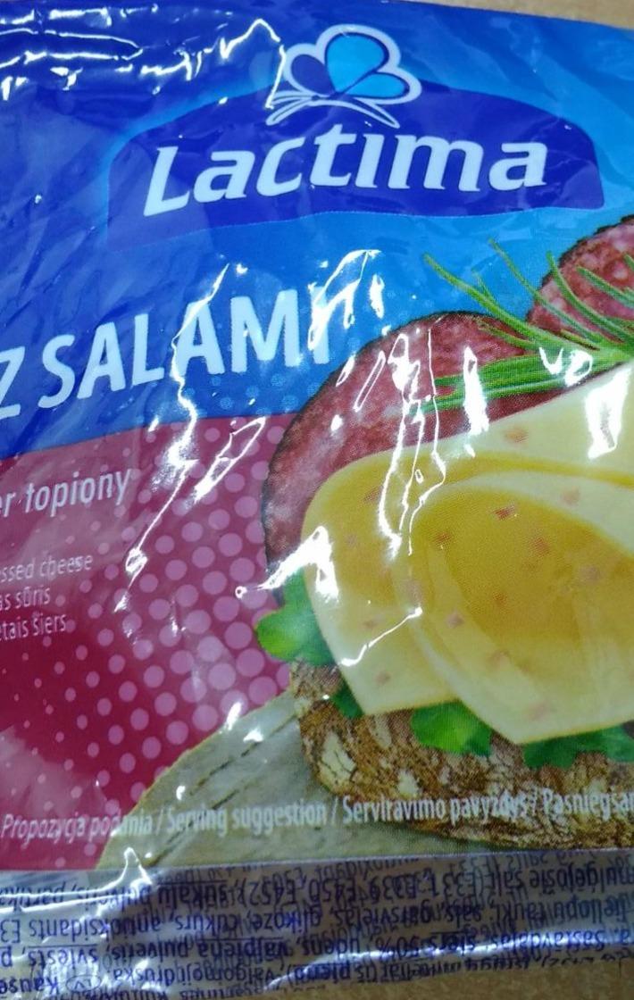 Zdjęcia - Ser topiony w plasterkach z salami Lactima