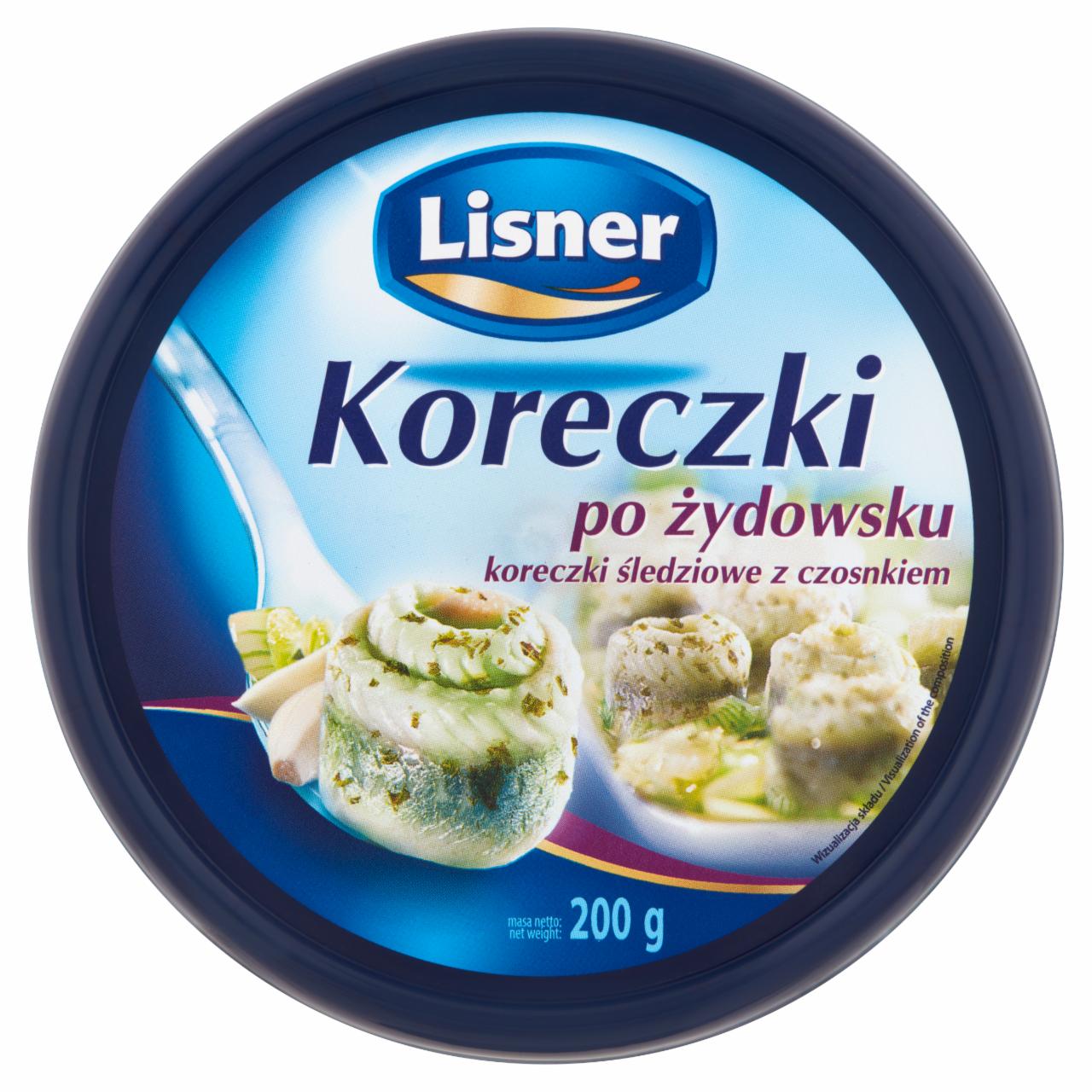 Zdjęcia - Lisner Koreczki śledziowe po żydowsku z czosnkiem 200 g