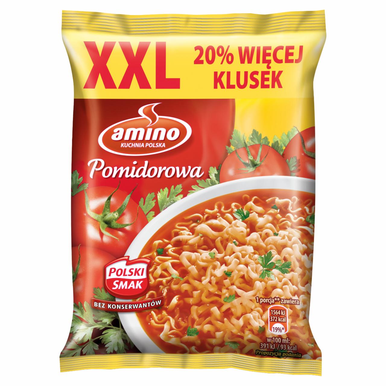 Zdjęcia - Amino Pomidorowa Zupa błyskawiczna XXL 73 g