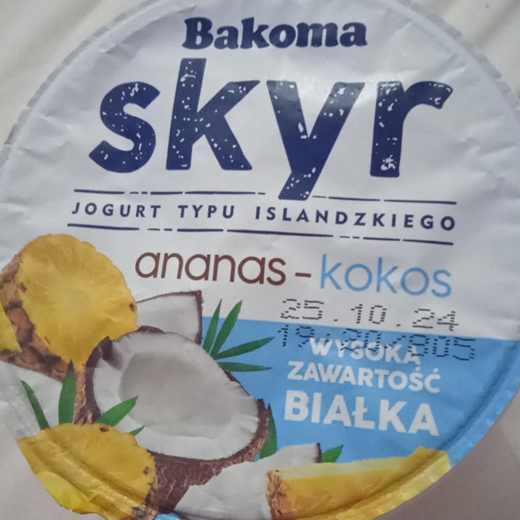 Zdjęcia - Skyr ananas kokos Bakoma