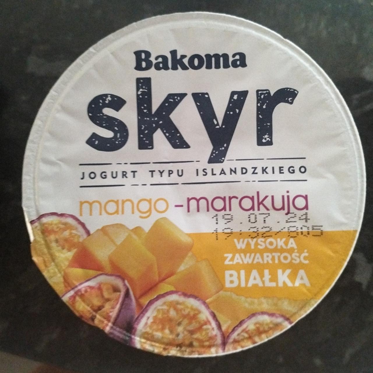 Zdjęcia - Skyr jogurt typu islandzkiego mango marakuja Bakoma