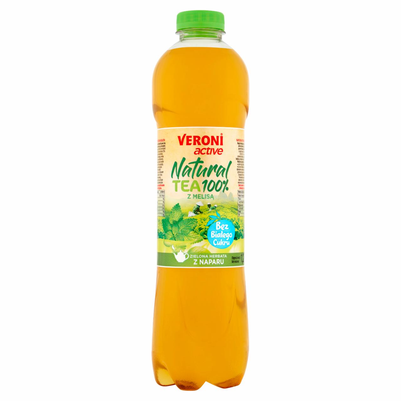 Zdjęcia - Veroni Active Natural Tea 100% Napój niegazowany zielona herbata z naparu z melisą 1,25 l