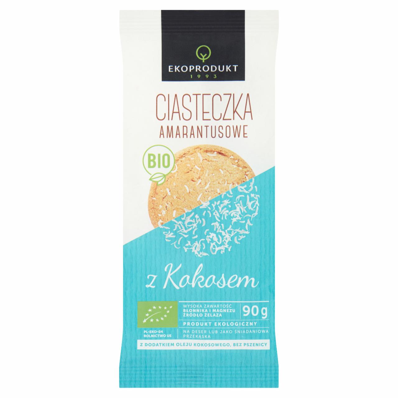 Zdjęcia - ekoProdukt Ciasteczka amarantusowe bio z kokosem 90 g