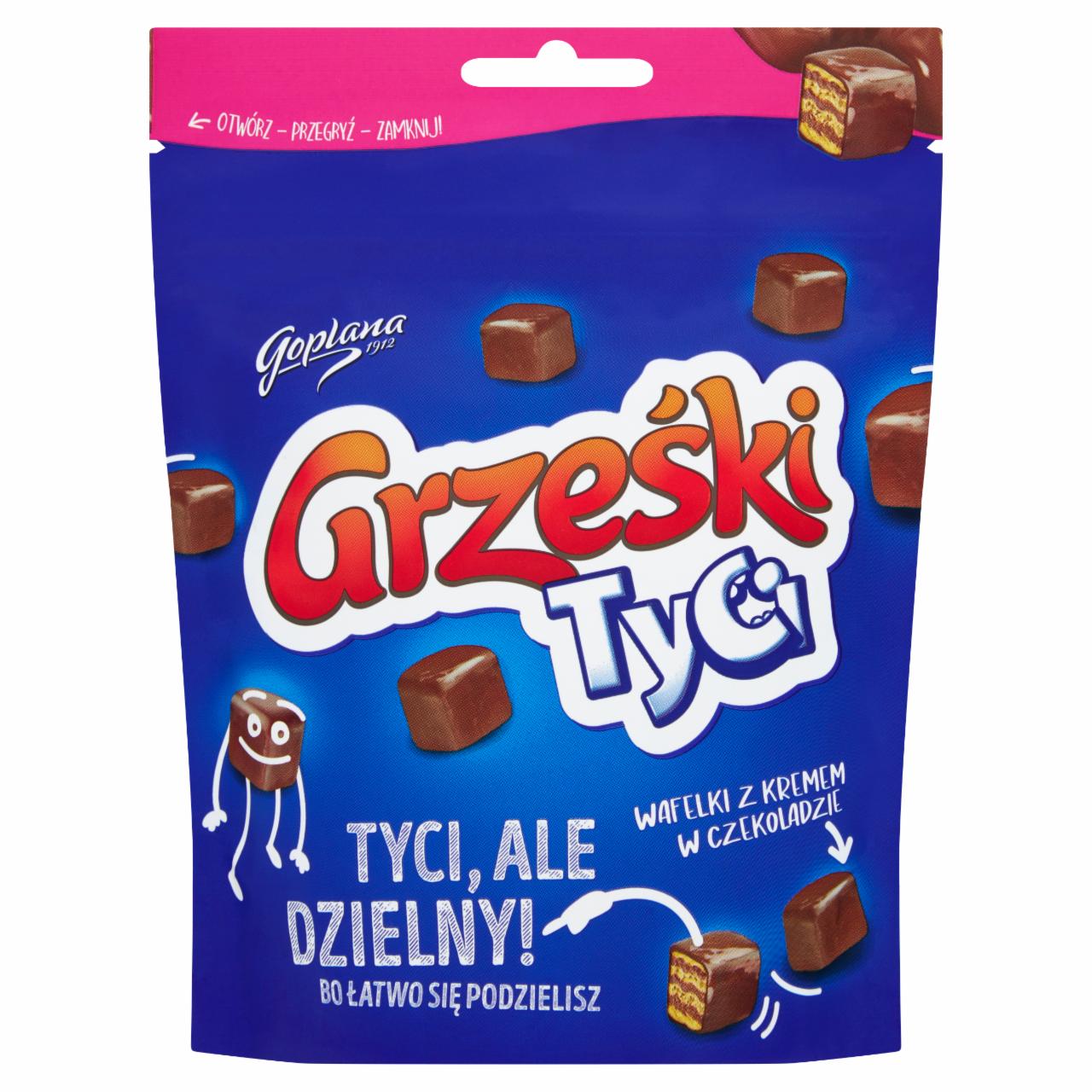 Zdjęcia - Grześki Tyci Wafelki z kremem w czekoladzie Goplana