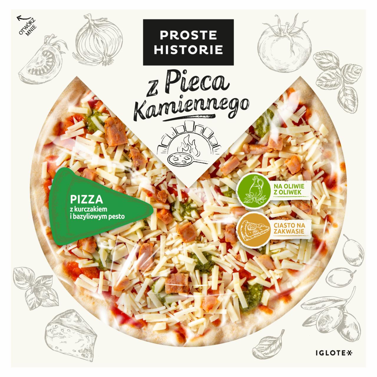 Zdjęcia - Proste Historie z Pieca Kamiennego Pizza z kurczakiem i bazyliowym pesto 315 g