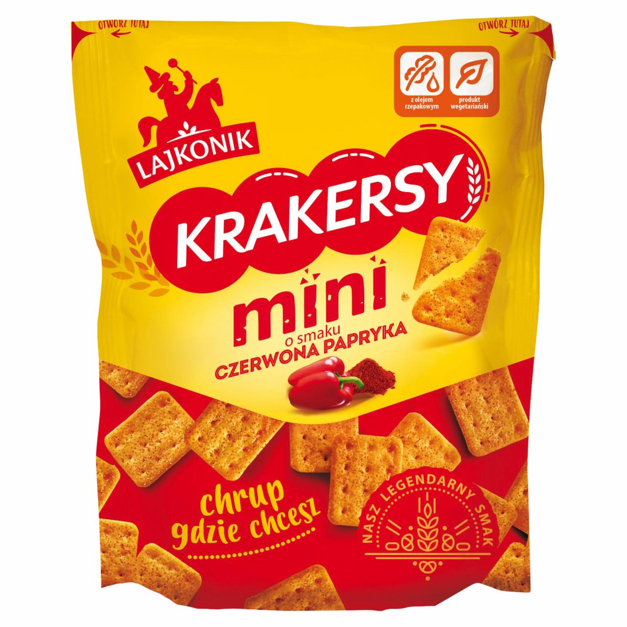 Zdjęcia - Lajkonik Krakersy mini o smaku papryka 100 g