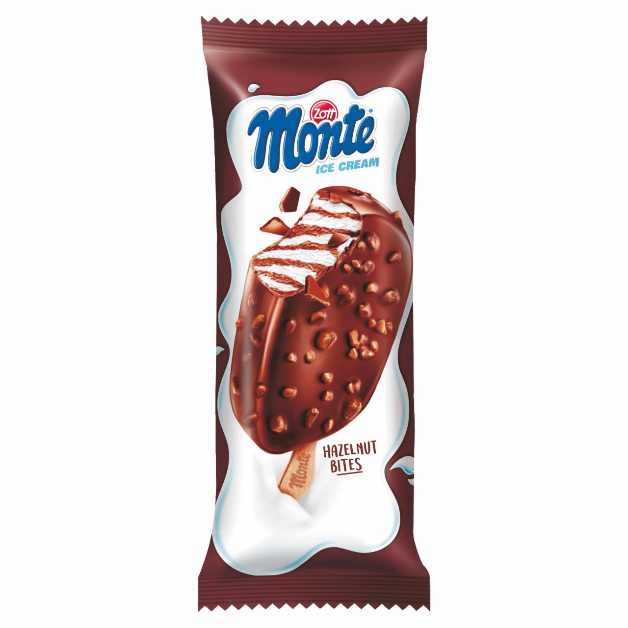 Zdjęcia - Zott Monte Lody śmietankowe i lody czekoladowo-orzechowe w czekoladzie mlecznej 100 ml