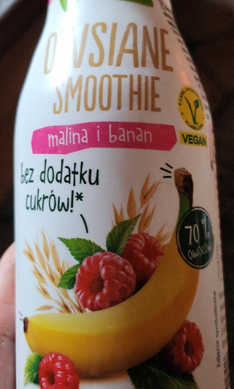 Zdjęcia - Owsiane smoothie malina i banan Lidl