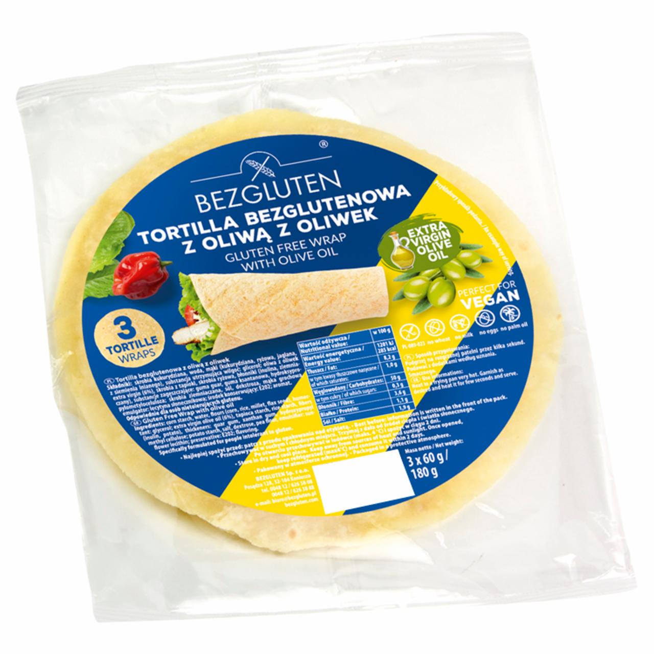 Zdjęcia - Bezgluten Tortilla bezglutenowa z oliwą z oliwek 180 g (3 x 60 g)