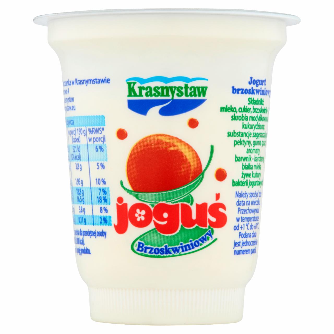 Zdjęcia - Krasnystaw Joguś Jogurt brzoskwiniowy 150 g