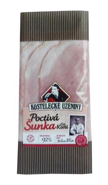 Zdjęcia - Poctivá šunka od kosti 92% obsah masa Kostelecké uzeniny