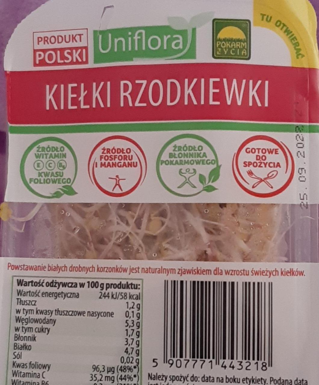 Zdjęcia - Kiełki rzodkiewki 50 g Uniflora