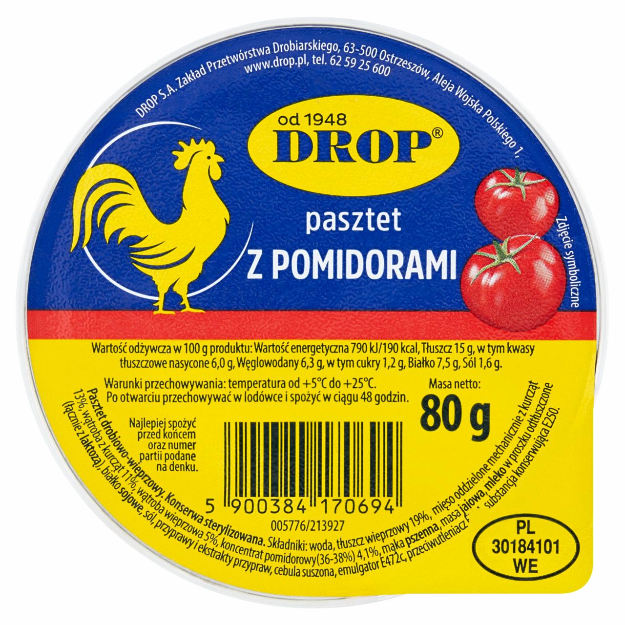 Zdjęcia - Drop Pasztet z pomidorami 80 g