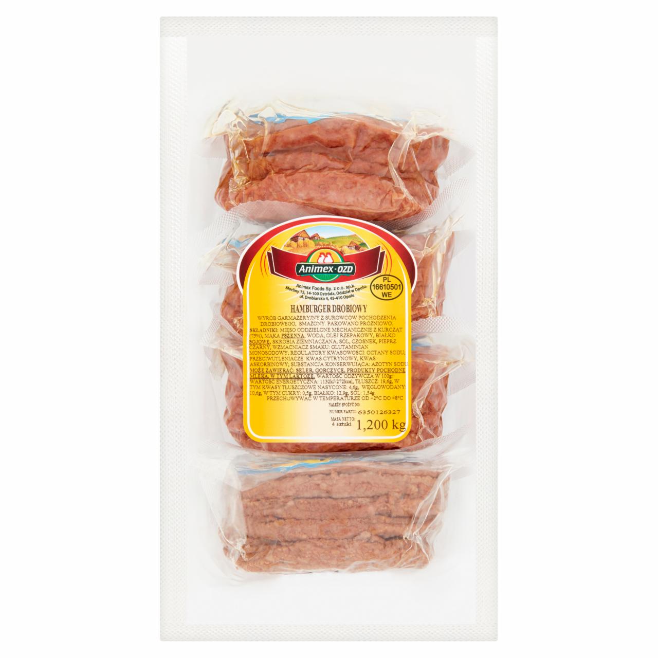 Zdjęcia - Hamburger drobiowy 1,2 kg (4 sztuki)