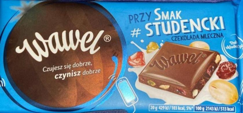 Zdjęcia - Czekolada mleczna przysmak studencki Wawel