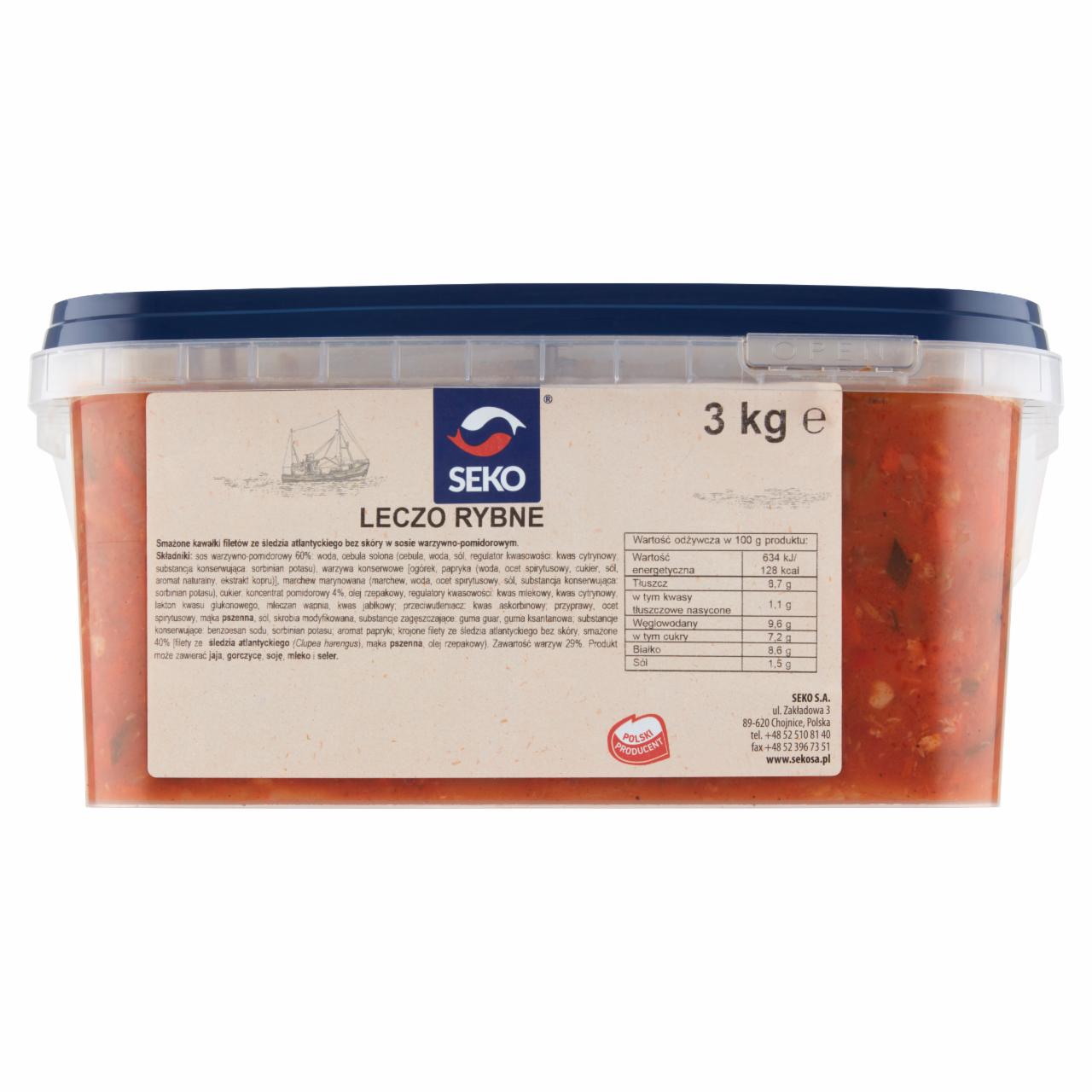 Zdjęcia - Seko Leczo rybne 3 kg