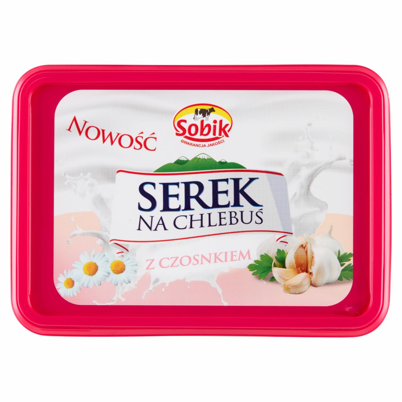 Zdjęcia - Sobik Serek na chlebuś z czosnkiem 125 g