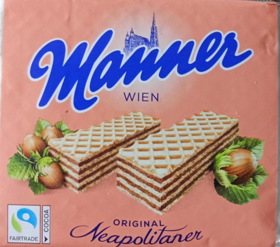 Zdjęcia - Manner Chrupiące wafle z nadzieniem orzechowym 75 g