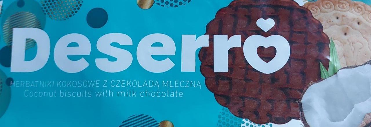 Zdjęcia - Herbatniki kokosowe z czekoladą mleczna Desserro