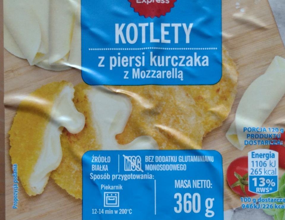 Zdjęcia - Dania Express Kotlety z piersi kurczaka z mozzarellą