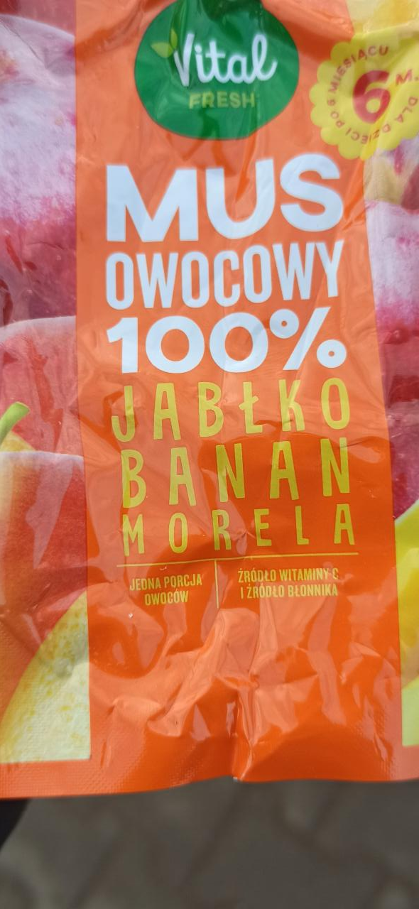 Zdjęcia - Mus owocowy jabłko banan morela vital fresh