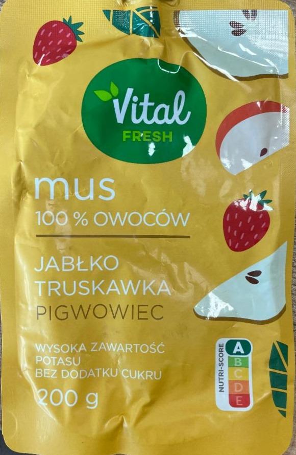 Zdjęcia - Mus jabłko-truskawka-pigwowiec Vital Fresh