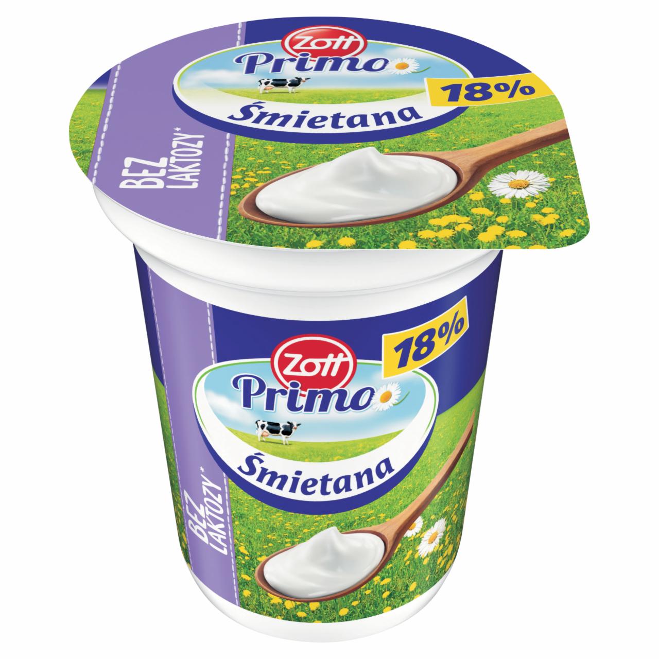 Zdjęcia - Zott Primo Bez laktozy Śmietana 18 % 330 g