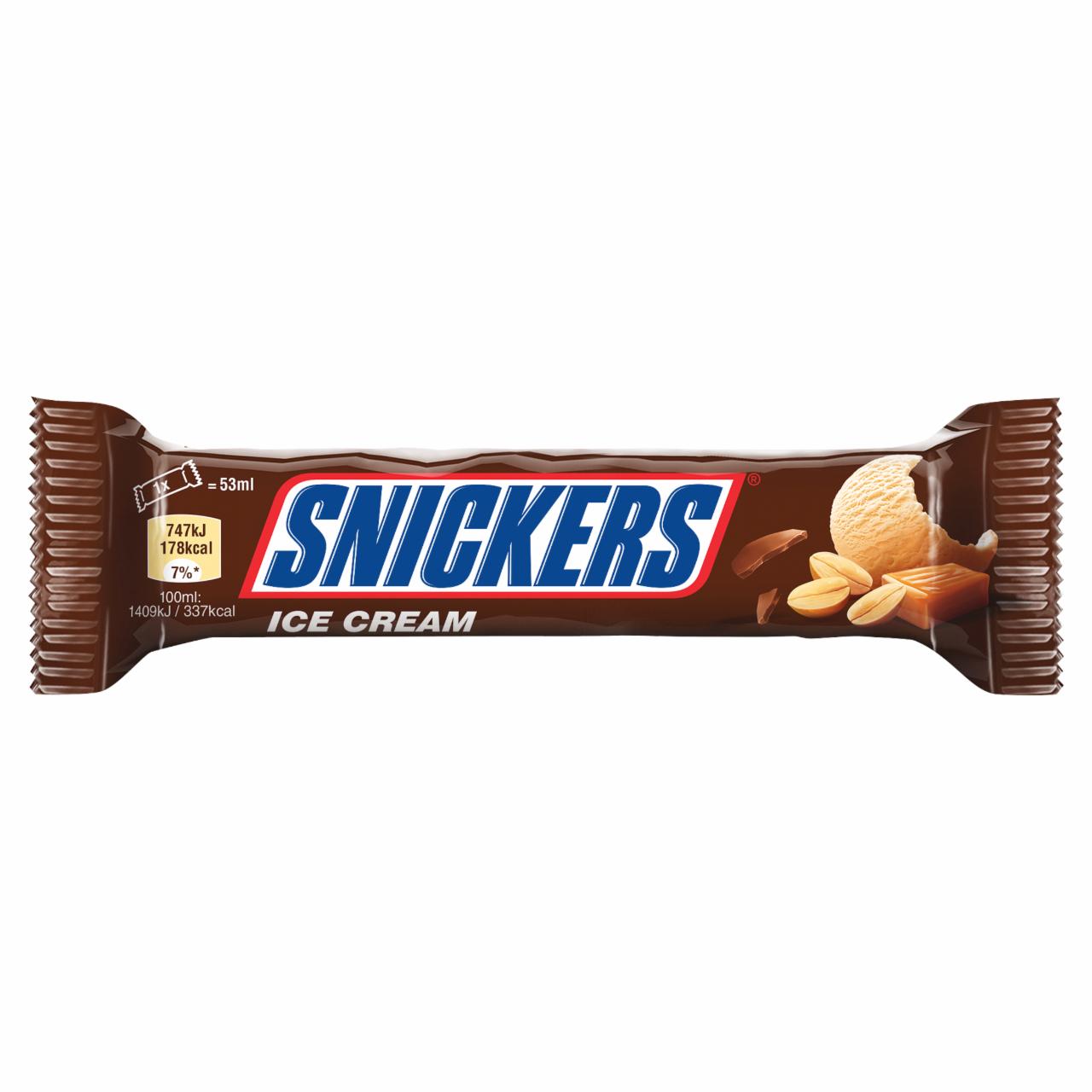 Zdjęcia - Lody orzeszki ziemne i miękki karmel w polewie kakaowej Snickers