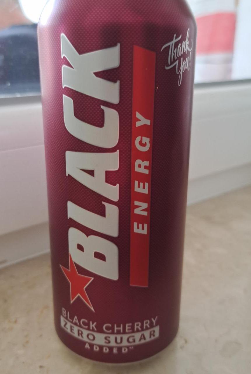 Zdjęcia - Black Energy Zero Sugar Black Cherry Gazowany napój energetyzujący 500 ml