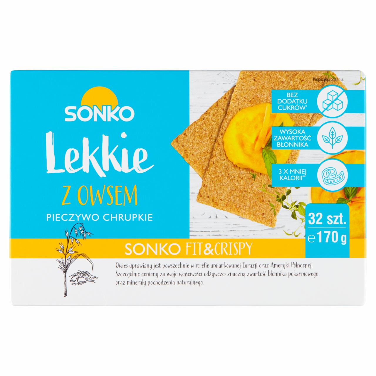 Zdjęcia - Sonko Pieczywo chrupkie Lekkie z owsem 170 g (32 sztuki)