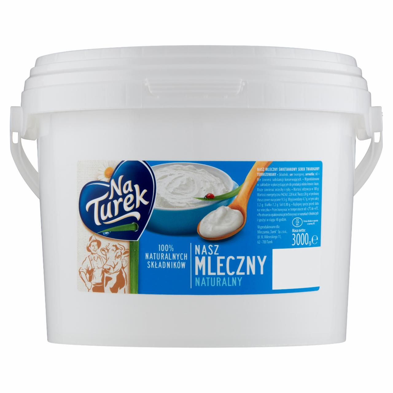 Zdjęcia - NaTurek Nasz Mleczny naturalny Serek twarogowy 3000 g