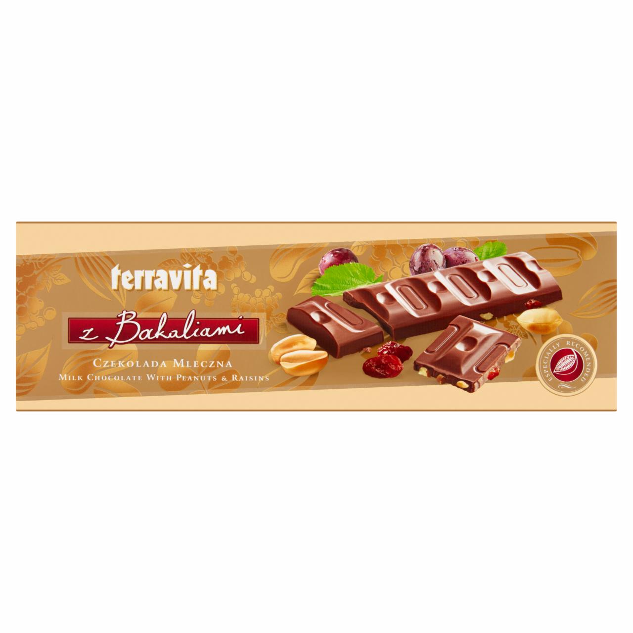 Zdjęcia - Terravita Czekolada mleczna z bakaliami 225 g