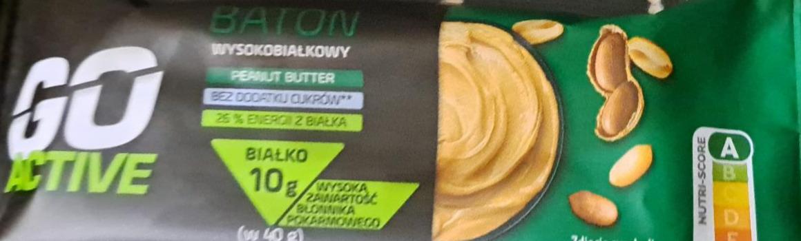 Zdjęcia - Baton wysokobiałkowy peanut butter Go Active