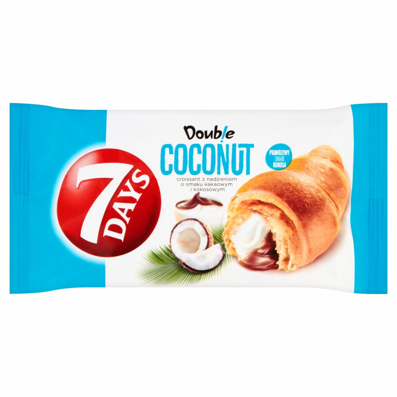 Zdjęcia - 7 Days Doub!e Croissant z nadzieniem o smaku kakaowym i kokosowym 80 g