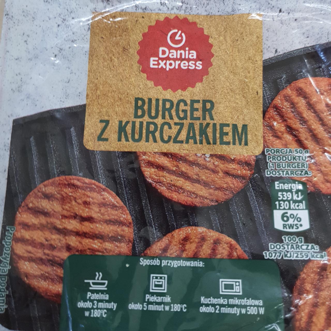 Zdjęcia - Burger z kurczakiem Dania Express