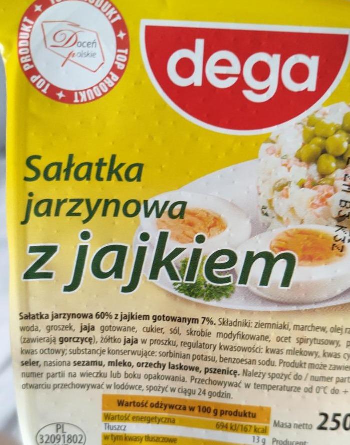 Zdjęcia - sałatka jarzynowa z jajkiem dega