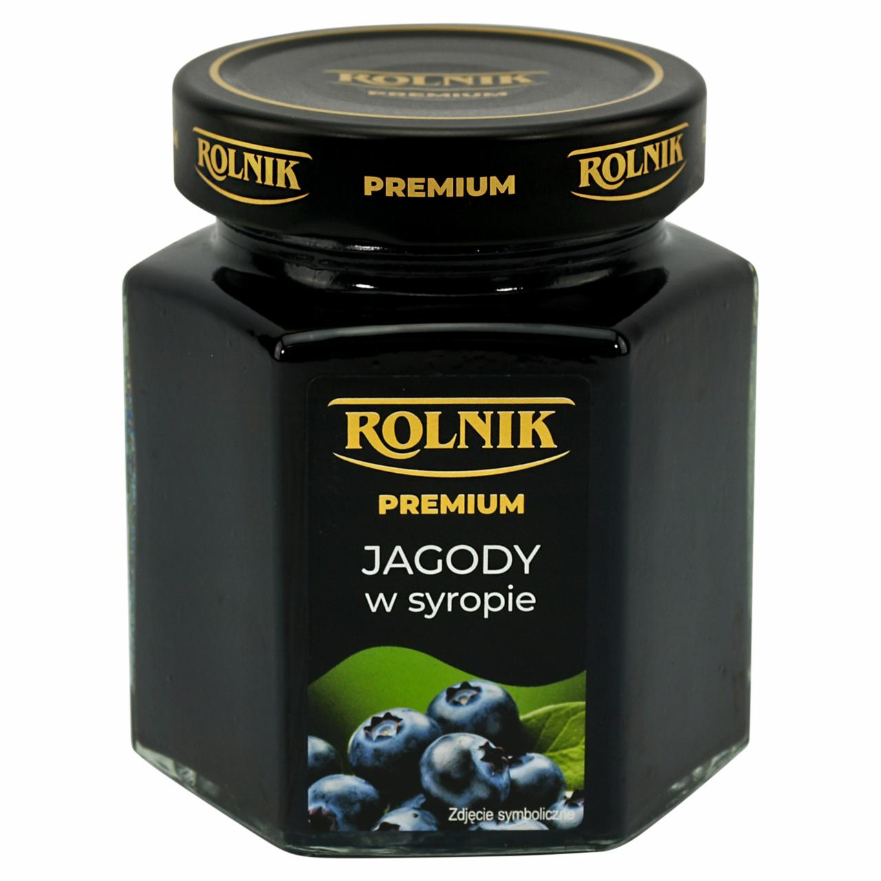 Zdjęcia - Rolnik Premium Jagody w syropie 320 g