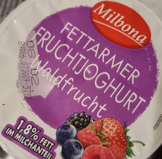 Zdjęcia - Milbona Fettarmer Fruchtjoghurt Waldfrucgt