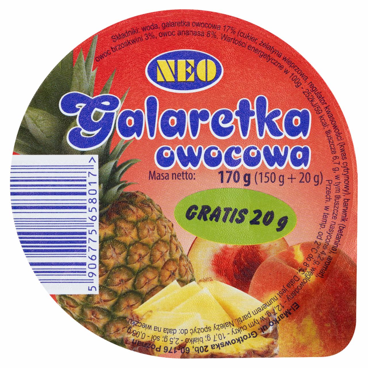 Zdjęcia - Neo Galaretka owocowa 170 g